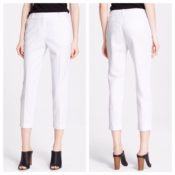 kate spade Pants - Kate Spade Davis White Gold Pants Cropped Roomy 4
